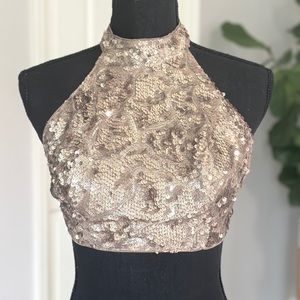 Bronze Sequin Top